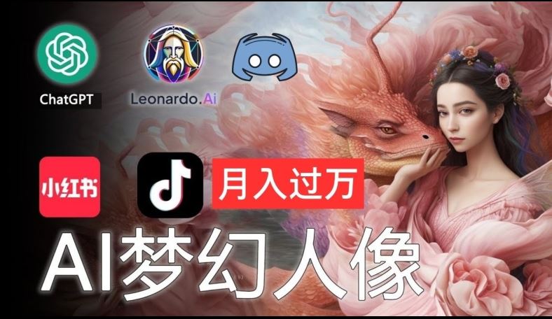 AI摄影梦幻人像：零基础也能月入过万的秘密【揭秘】-生财有道