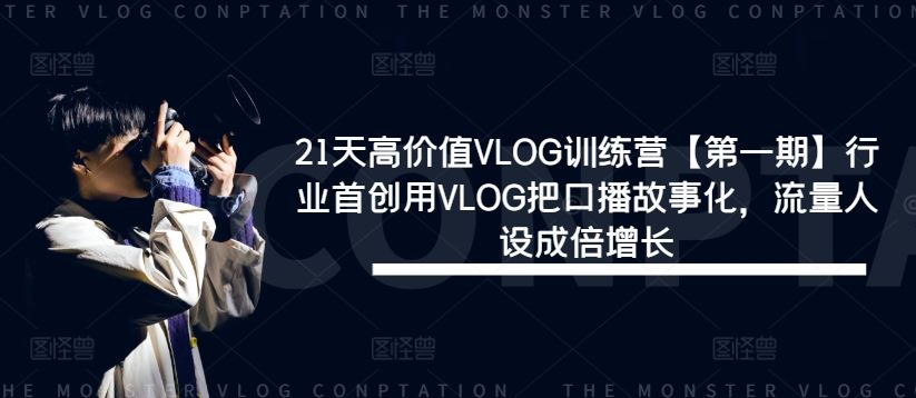 21天高价值VLOG训练营【第一期】行业首创用VLOG把口播故事化，流量人设成倍增长-生财有道