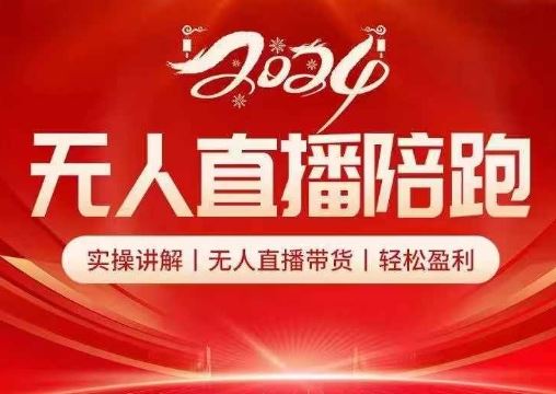 2024无人直播陪跑全套课，实操讲解，无人直播带货，轻松盈利-生财有道