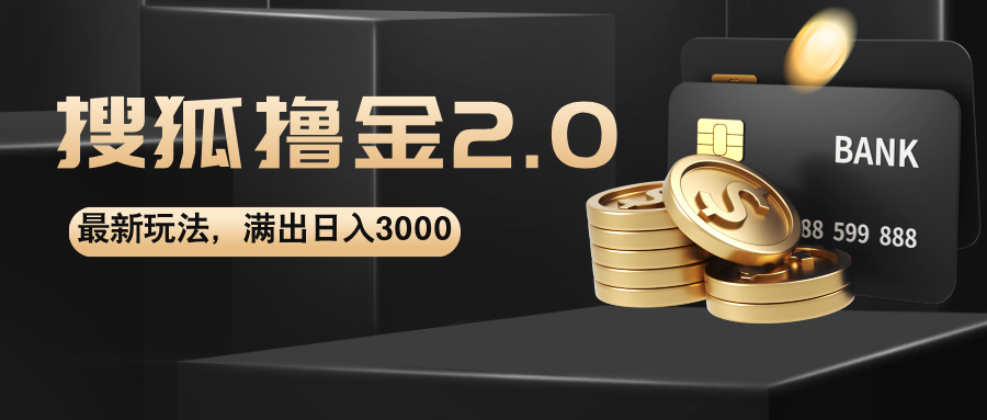 （12212期）搜狐撸金2.0最新玩法，无脑日入3000+，可无限扩大-生财有道