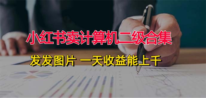 （12228期）小红书卖计算机二级合集，发发图片 一天收益能上千-生财有道