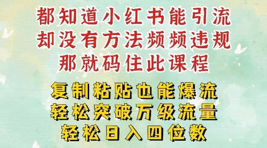 小红书靠复制粘贴一周突破万级流量池干货，以减肥为例，每天稳定引流变现四位数【揭秘】-生财有道