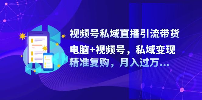 视频号私域直播引流带货：电脑+视频号，私域变现，精准复购，月入过万-生财有道