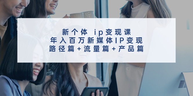 新个体ip变现课，年入百万新媒体IP变现，路径篇+流量篇+产品篇-生财有道