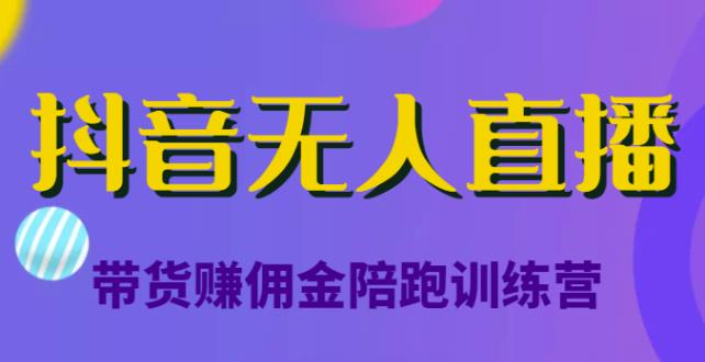 抖音无人直播带货赚佣金陪跑训练营，从0开始看完就能实操，日赚5000元（价值6980元）-生财有道