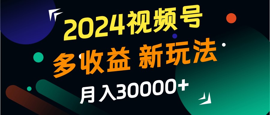 2024视频号多收益的新玩法，月入3w+，新手小白都能简单上手！_生财有道创业网-生财有道