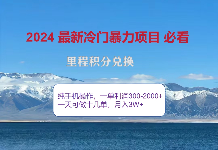 （12856期）2024惊爆冷门暴利！出行高峰来袭，里程积分，高爆发期，一单300+—2000…_生财有道创业项目网-生财有道