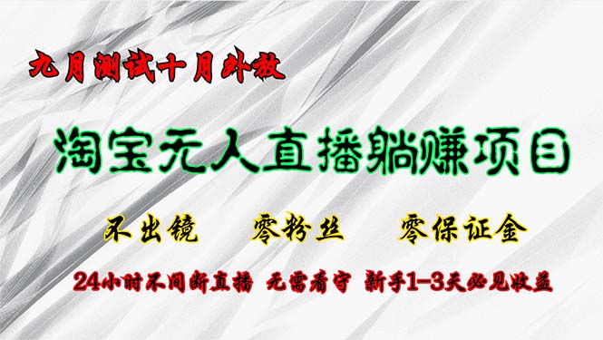 （12862期）淘宝无人直播最新玩法，九月测试十月外放，不出镜零粉丝零保证金，24小…_生财有道创业项目网-生财有道