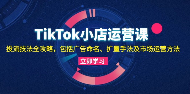 （13063期）TikTok小店运营课：投流技法全攻略，包括广告命名 扩量手法及市场运营方法_生财有道创业项目网-生财有道