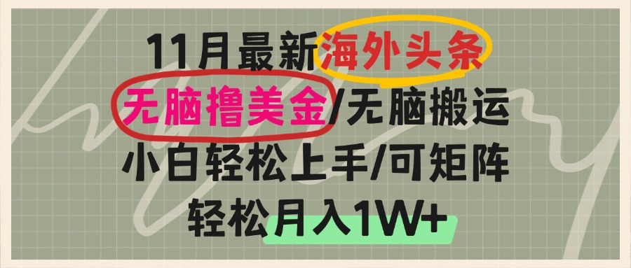 （13390期）海外头条，无脑搬运撸美金，小白轻松上手，可矩阵操作，轻松月入1W+_生财有道创业项目网-生财有道