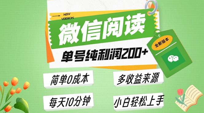 （13425期）最新微信阅读6.0，每日5分钟，单号利润200+，可批量放大操作，简单0成本_生财有道创业项目网-生财有道