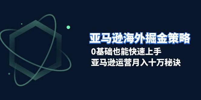 （13644期）亚马逊海外掘金策略，0基础也能快速上手，亚马逊运营月入十万秘诀_生财有道创业项目网-生财有道