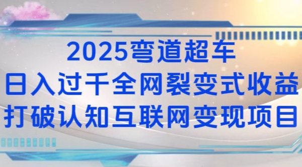 2025弯道超车日入过K全网裂变式收益打破认知互联网变现项目【揭秘】_生财有道创业网-生财有道