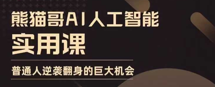 AI人工智能实用课，实在实用实战，普通人逆袭翻身的巨大机会——生财有道创业项目网-生财有道