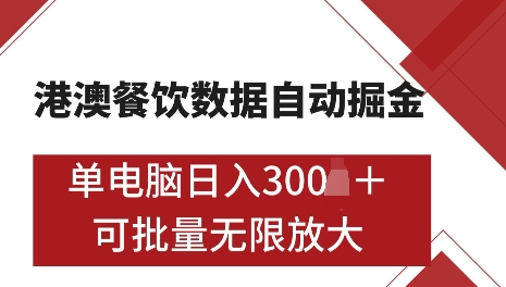 港澳数据全自动掘金，单电脑日入5张，可矩阵批量无限操作【仅揭秘】_生财有道创业网-生财有道