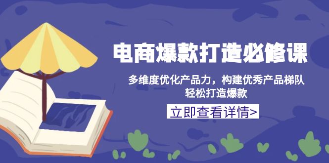 （13689期）电商爆款打造必修课：多维度优化产品力，构建优秀产品梯队，轻松打造爆款_生财有道创业项目网-生财有道