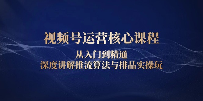 （13863期）视频号运营核心课程，从入门到精通，深度讲解推流算法与排品实操玩_生财有道创业项目网-生财有道