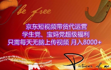 京东短视频带货代运营，学生党、宝妈党超级福利，只需每天无脑上传视频，月入8000+【仅揭秘】_生财有道创业网-生财有道