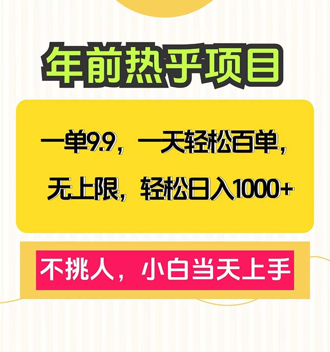 （13795期）一单9.9，一天百单无上限，不挑人，小白当天上手，轻松日入1000+_生财有道创业项目网-生财有道