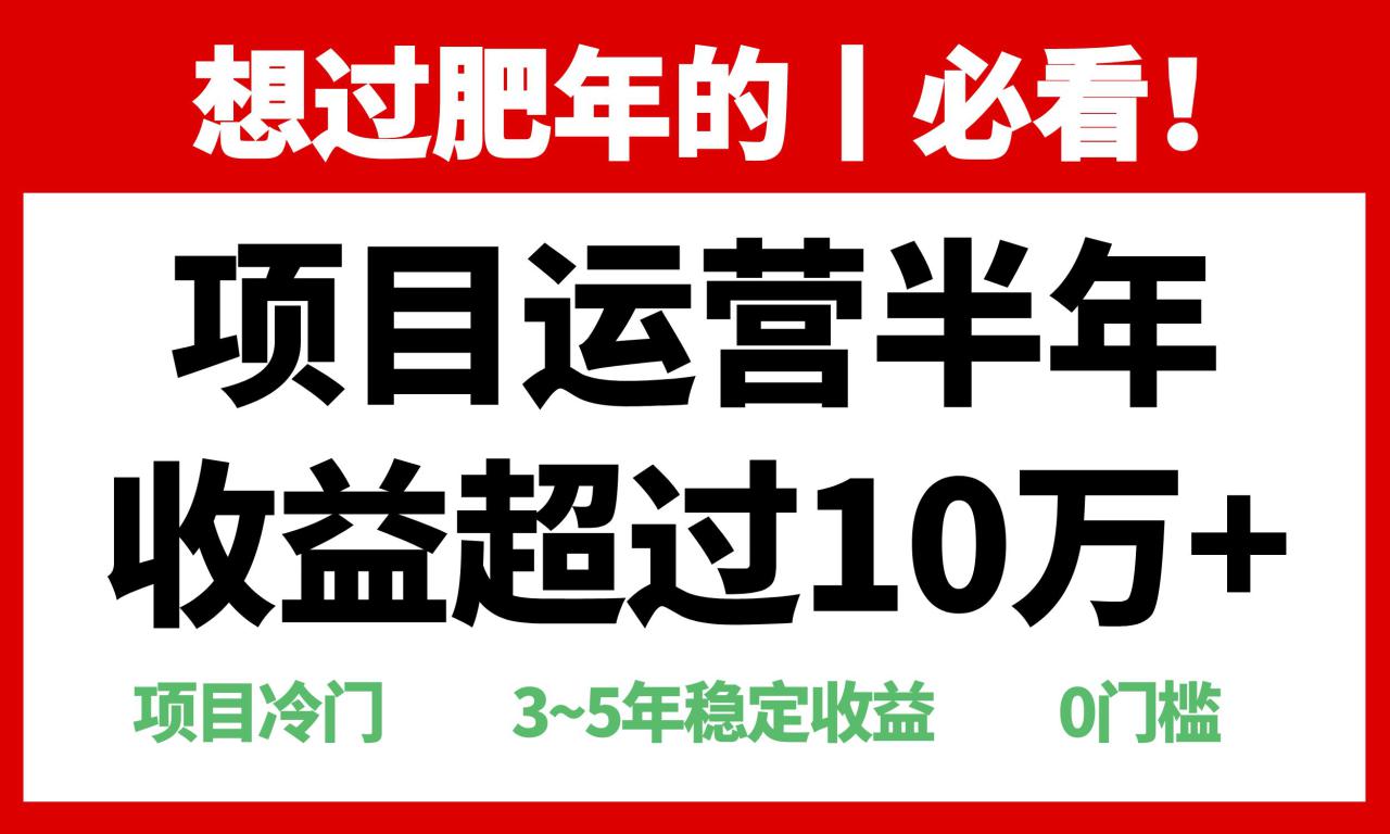 （13663期）年前过肥年的必看的超冷门项目，半年收益超过10万+，_生财有道创业项目网-生财有道