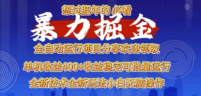 （13675期）2025暴力掘金项目，想过肥年必看！_生财有道创业项目网-生财有道