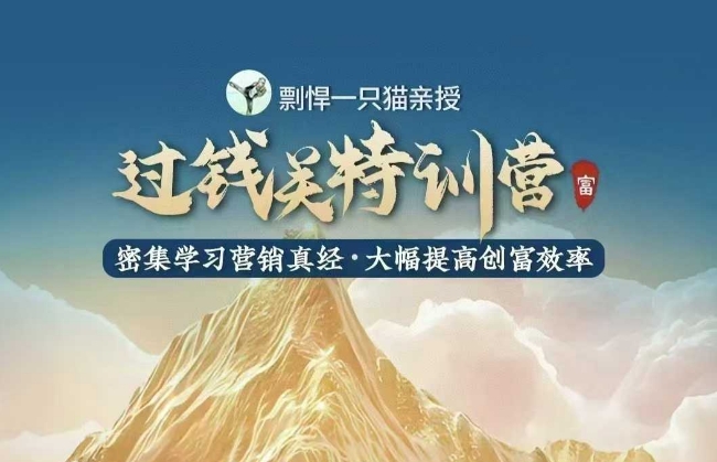 剽悍一只猫-过钱关特训营，学习营销真经 大幅度提高创富效率——生财有道创业项目网-生财有道