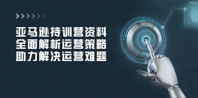 （14033期）亚马逊持训营资料，全面解析运营策略，助力解决运营难题_生财有道创业项目网-生财有道