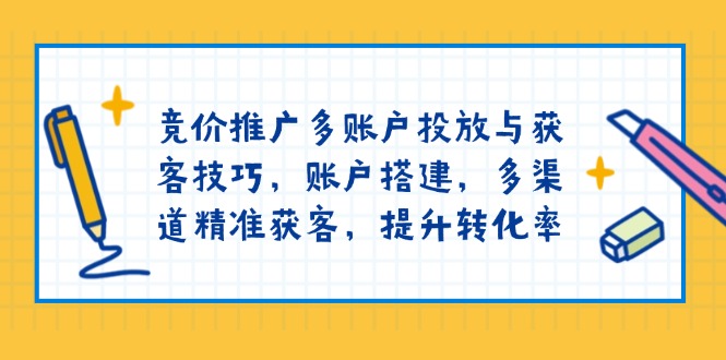 （13979期）竞价推广多账户投放与获客技巧，账户搭建，多渠道精准获客，提升转化率_生财有道创业项目网-生财有道