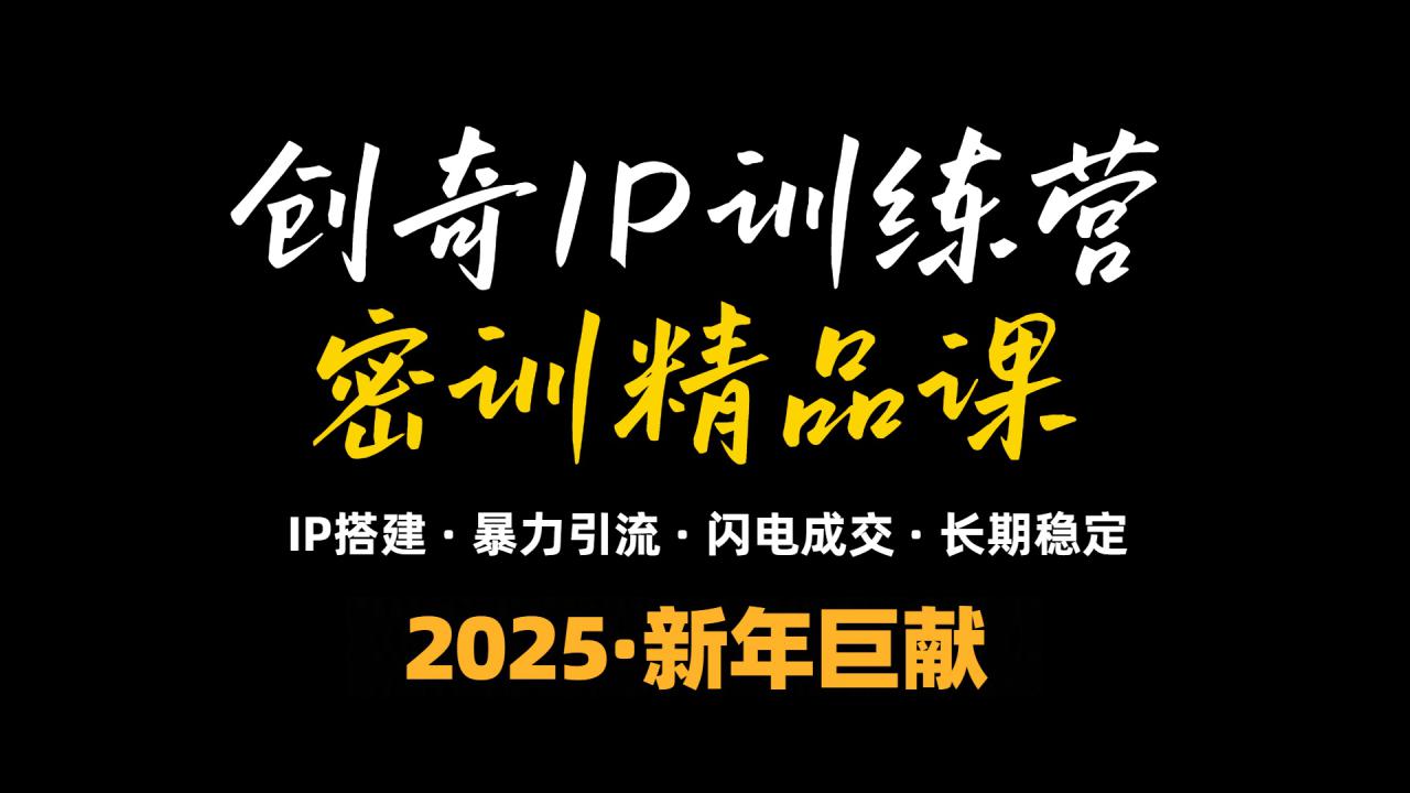 （13898期）2025年“知识付费IP训练营”小白避坑年赚百万，暴力引流，闪电成交_生财有道创业项目网-生财有道