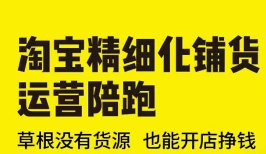 淘宝精细化铺货运营陪跑(部分更新至2025)，草根没有货源 也能开店挣钱——生财有道创业项目网-生财有道
