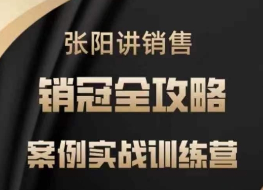 张阳讲销售实战训练营，​案例实战训练，销冠全攻略——生财有道创业项目网-生财有道