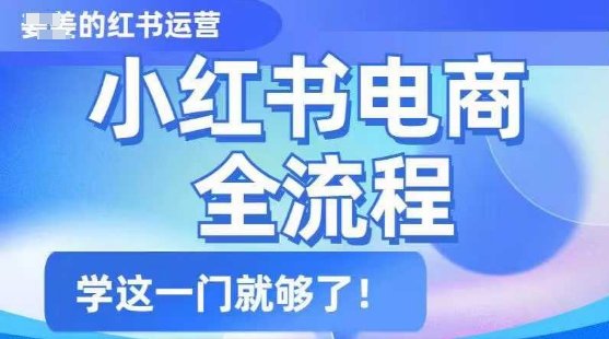 小红书电商全流程，精简易懂，从入门到精通，学这一门就够了——生财有道创业项目网-生财有道