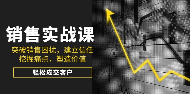 （14297期）销售实战课，突破销售困扰，建立信任，挖掘痛点，塑造价值，轻松成交客户_生财有道创业项目网-生财有道
