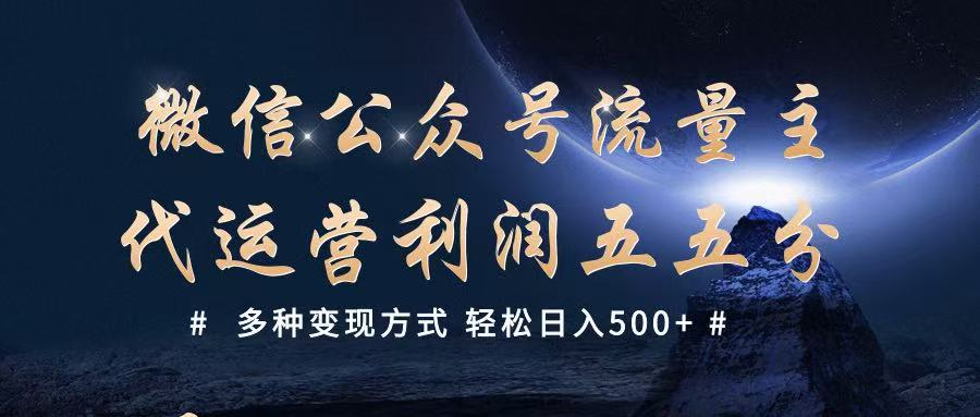 公众号流量主代运营  多种变现方式 轻松日入500+_生财有道创业网-生财有道