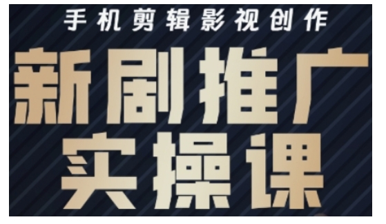 影视短剧号运营与剪辑实战全攻略，手机剪辑影视创作，新剧推广实操课——生财有道创业项目网-生财有道