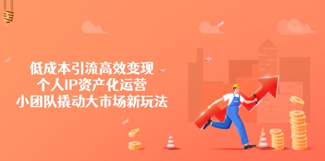 （14555期）低成本引流高效变现，个人IP资产化运营，小团队撬动大市场新玩法_生财有道创业项目网-生财有道