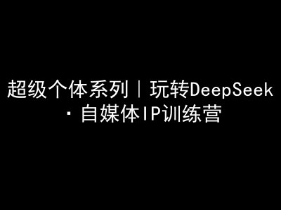 超级个体系列，玩转DeepSeek·自媒体IP训练营，deepseek教程——生财有道创业项目网-生财有道