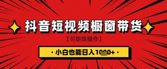 抖音短视频食品橱窗带货，小白轻松上手日入1k+【揭秘】——生财有道创业项目网-生财有道