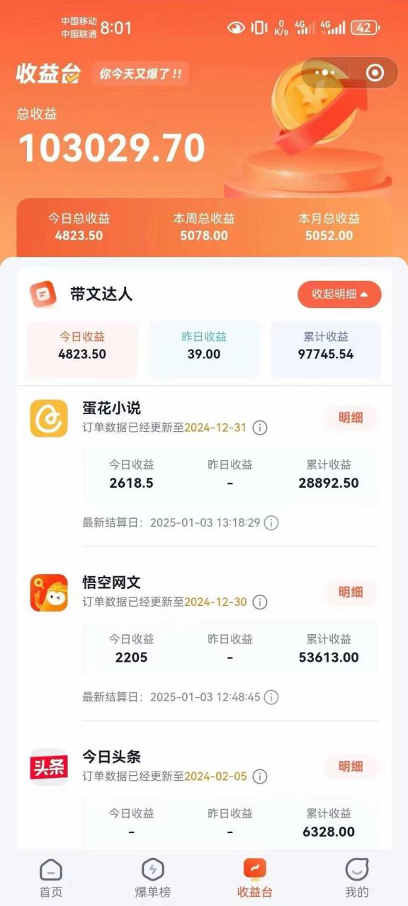小说推文全部玩法，用正确方法去实操，就能跑通，收益非常能打——生财有道创业项目网-生财有道