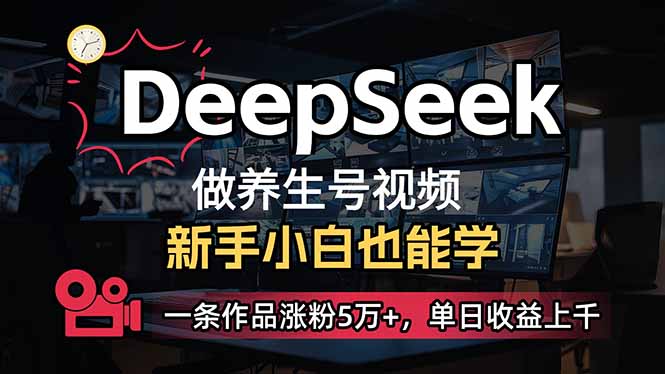 （14199期）小白用DeepSeek做养生号，一条作品涨粉5万+，单日收益上千_生财有道创业项目网-生财有道