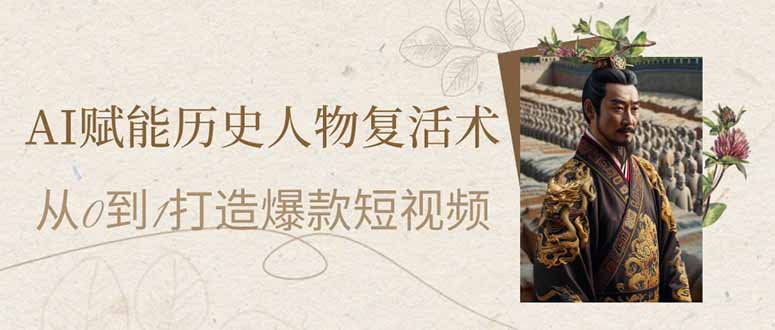 （14311期）AI赋能历史人物复活术：从0到1打造爆款短视频_生财有道创业项目网-生财有道
