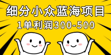 细分小众蓝海项目，一单利润3张，每月收入稳定过1w+——生财有道创业项目网-生财有道