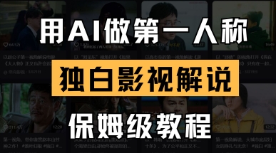 用AI做第一人称独白影视解说，手把手教学，保姆级教程——生财有道创业项目网-生财有道