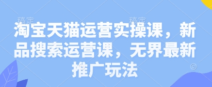 淘宝天猫运营实操课，新品搜索运营课，无界最新推广玩法——生财有道创业项目网-生财有道