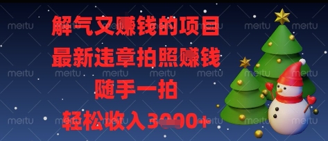 解气又挣钱的项目，最新违章拍照挣钱，随手一拍，轻松收入多张【揭秘】——生财有道创业项目网-生财有道
