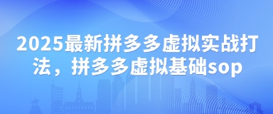 2025最新拼多多虚拟实战打法，拼多多虚拟基础sop——生财有道创业项目网-生财有道