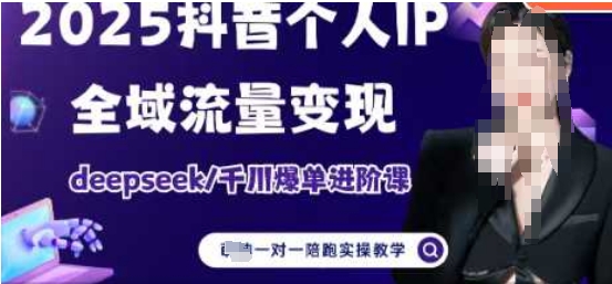 2025个人IP短视频带货(进阶版)全域流量变现，deepseek千川爆单进阶课——生财有道创业项目网-生财有道