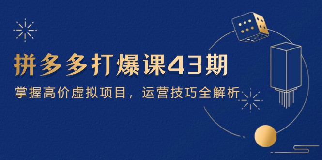 （14546期）拼多多打爆课第 43 期，掌握高价虚拟项目，运营技巧全解析（15节）_生财有道创业项目网-生财有道