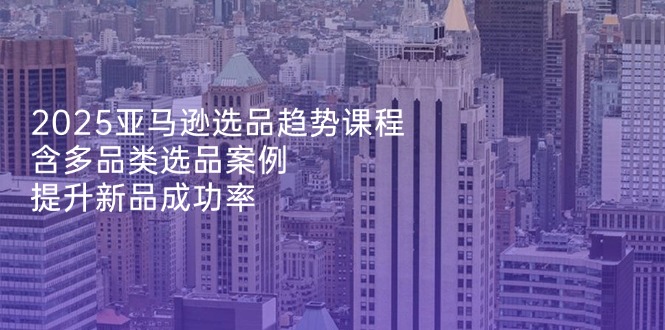 （14434期）2025亚马逊选品趋势课程，含多品类选品案例，提升新品成功率_生财有道创业项目网-生财有道