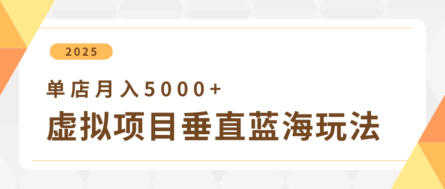 4月虚拟项目垂直玩法，冷门爆品+垂直蓝海，单店月入5000+_生财有道创业网-生财有道